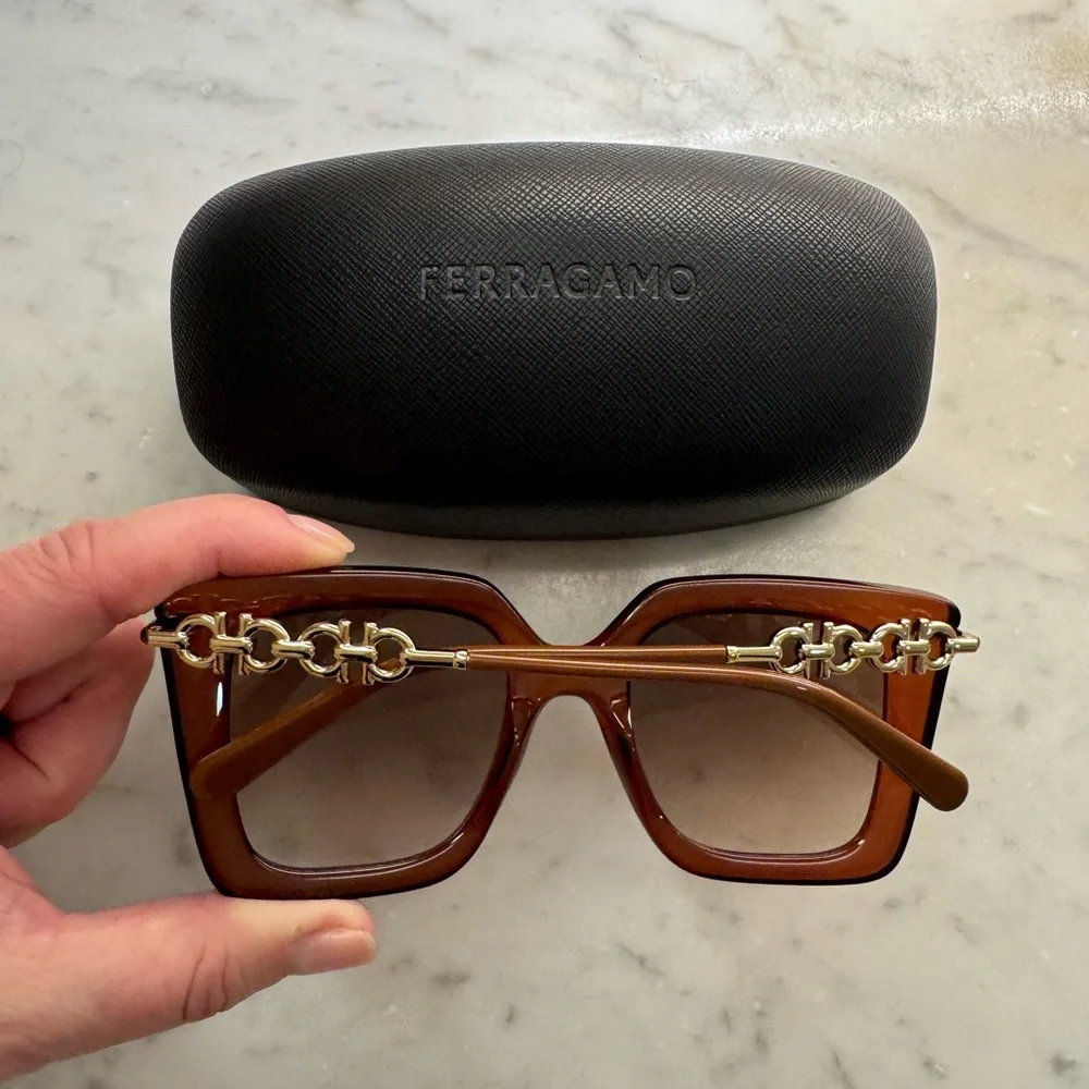 Salvatore Ferragamo Brown Sunglasses